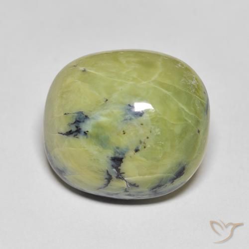 14.28ct Natural Verde amarelado Opala, oval, Opaco