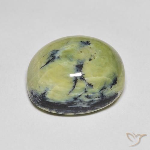Opala Verde amarelado Natural 14.28ct, oval, Opaco