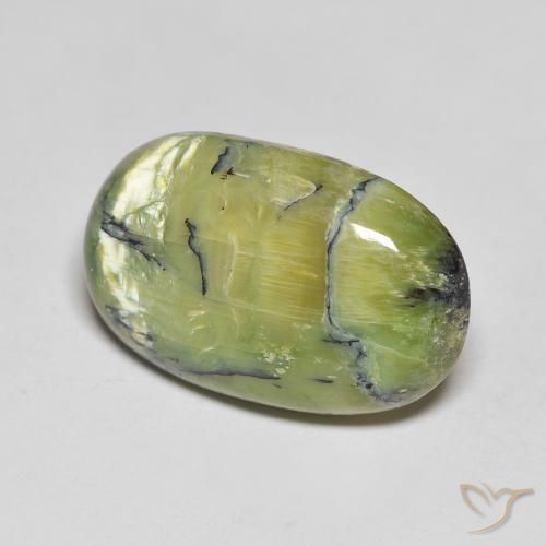 Opala verde quente Natural 10.83ct, oval, Opaco