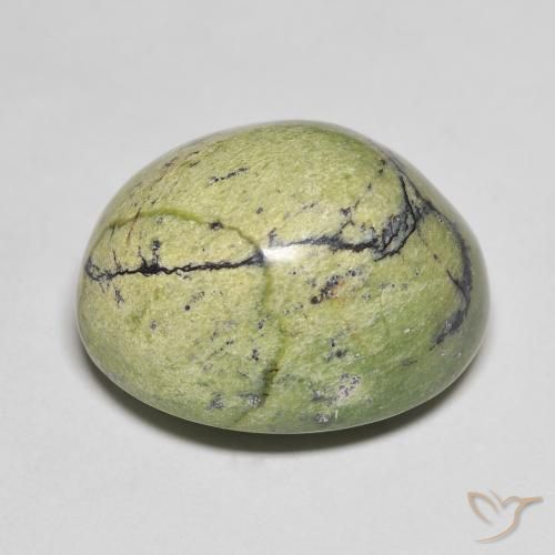 Opala Verde médio Natural 18.90ct, oval, Opaco