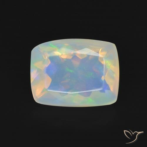 1.54ct Natural Multicolorido Opala, Almofada, Transparente