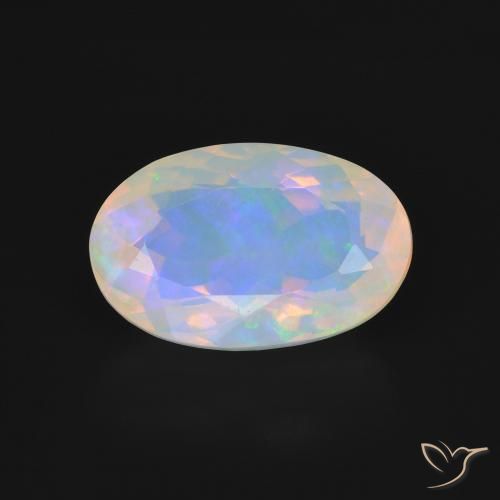 3.34ct Natural Multicolorido Opala, oval, Transparente