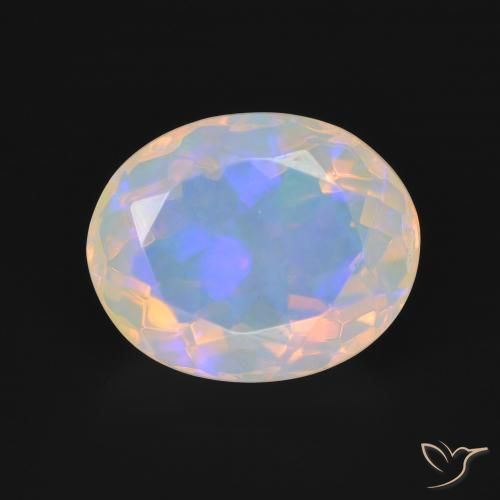 4.02ct Natural Multicolorido Opala, oval, Transparente