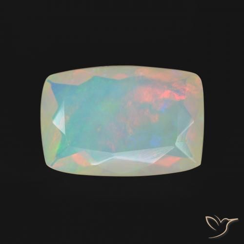 3.02ct Natural Multicolorido Opala, Almofada, Transparente