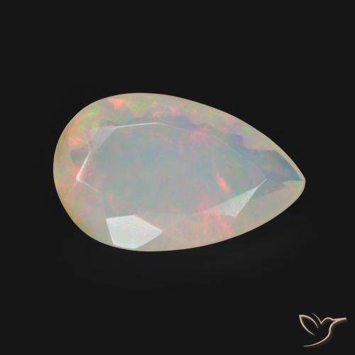 Opala Multicolorido Natural 3.50ct, Formato de pêra, Transparente