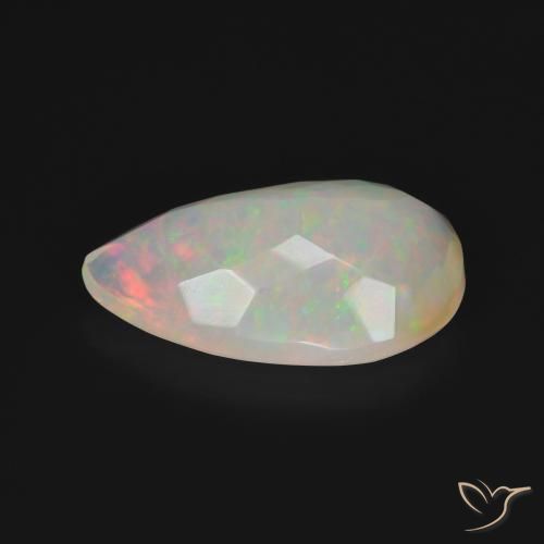 Opala Multicolorido Natural 3.50ct, Formato de pêra, Transparente