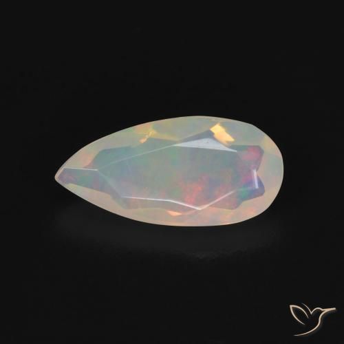 0.76ct Natural Multicolorido Opala, Formato de pêra, Transparente
