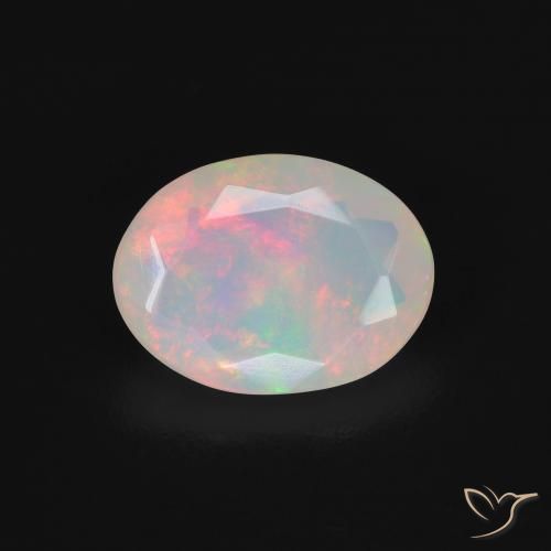 1.42ct Natural Multicolorido Opala, oval, Transparente