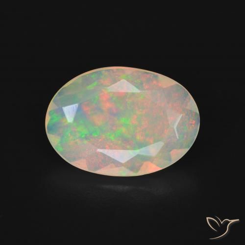 2.66ct Natural Multicolorido Opala, oval, Transparente