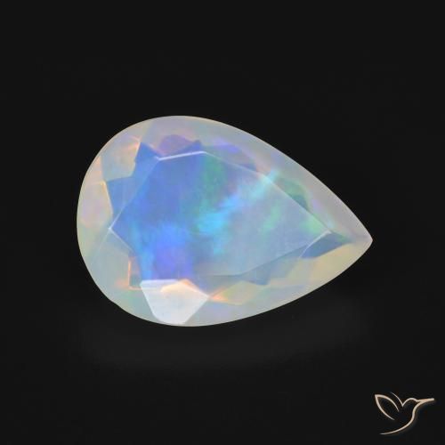 Opala Multicolorido Natural 3.01ct, Formato de pêra, Transparente
