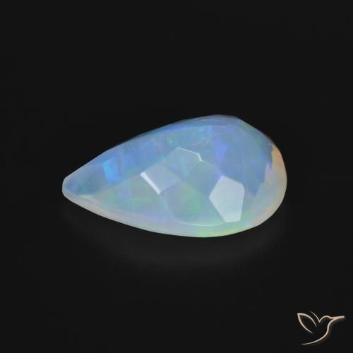 Opala Multicolorido Natural 3.01ct, Formato de pêra, Transparente