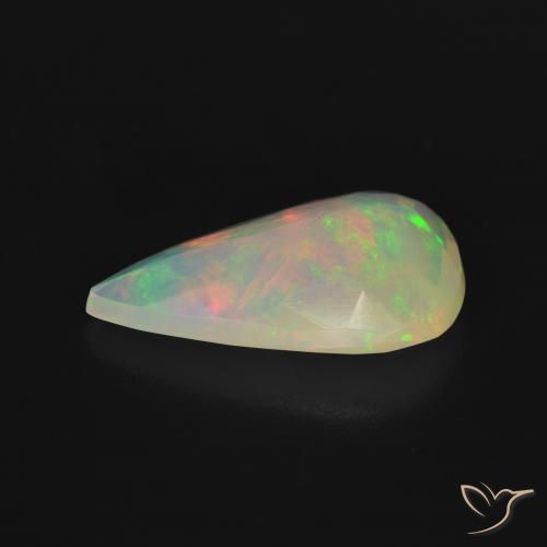 Opala Multicolorido Natural 2.50ct, Formato de pêra, Transparente