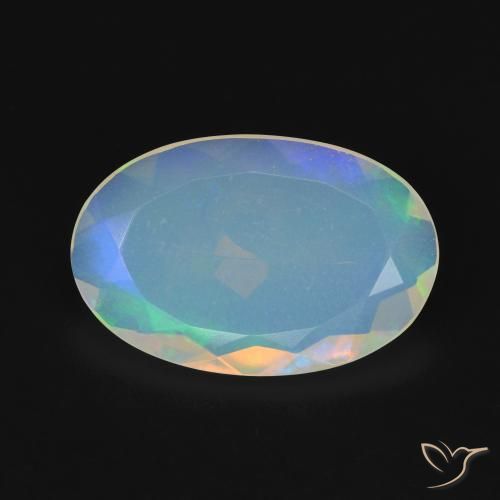 3.40ct Natural Multicolorido Opala, oval, Transparente
