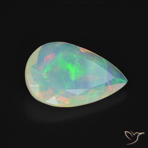 2.54ct Natural Multicolorido Opala, Formato de pêra, Transparente