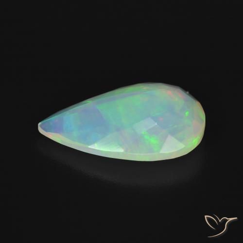 Opala Multicolorido Natural 2.54ct, Formato de pêra, Transparente