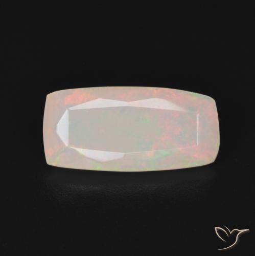 1.25ct Natural Multicolorido Opala, Almofada, Transparente
