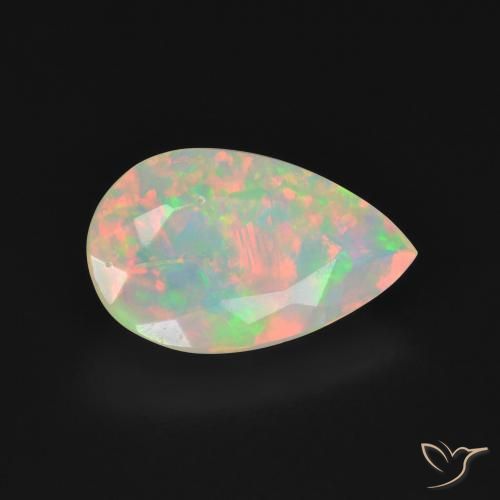 Opala Multicolorido Natural 2.31ct, Formato de pêra, Transparente