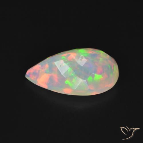 Opala Multicolorido Natural 2.31ct, Formato de pêra, Transparente