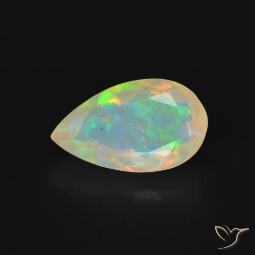 2.35ct Natural Multicolorido Opala, Formato de pêra, Transparente