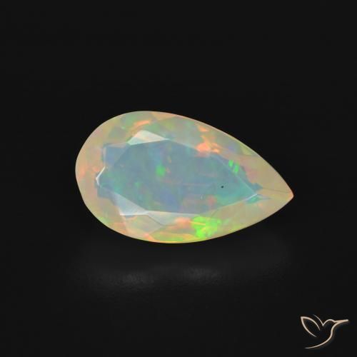Opala Multicolorido Natural 2.35ct, Formato de pêra, Transparente