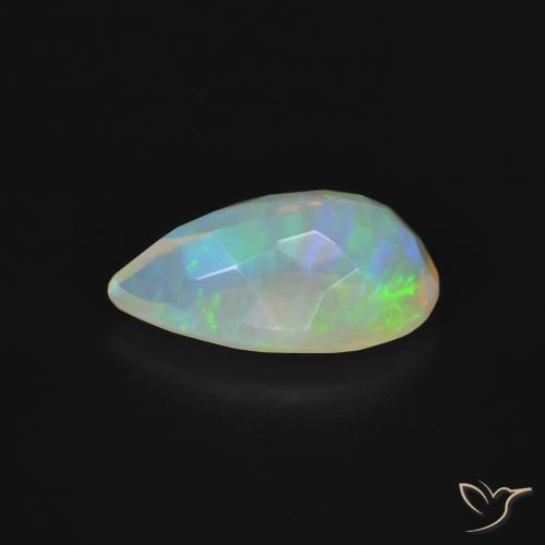 Opala Multicolorido Natural 2.35ct, Formato de pêra, Transparente
