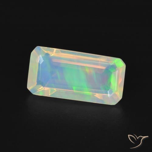Opala Multicolorido Natural 1.27ct, Corte Octógono / Esmeralda, Transparente