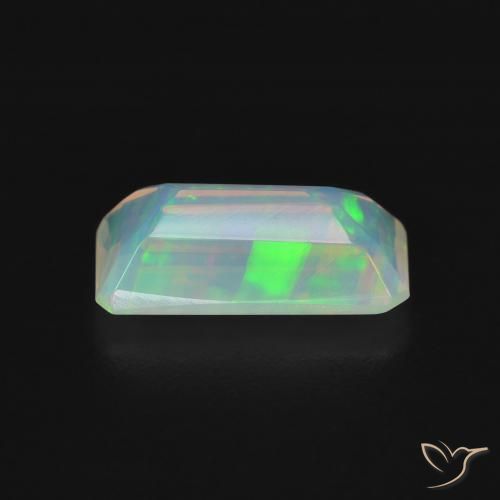 Opala Multicolorido Natural 1.27ct, Corte Octógono / Esmeralda, Transparente