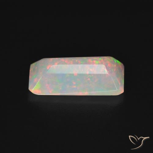Opala Multicolorido Natural 1.46ct, Corte Octógono / Esmeralda, Transparente