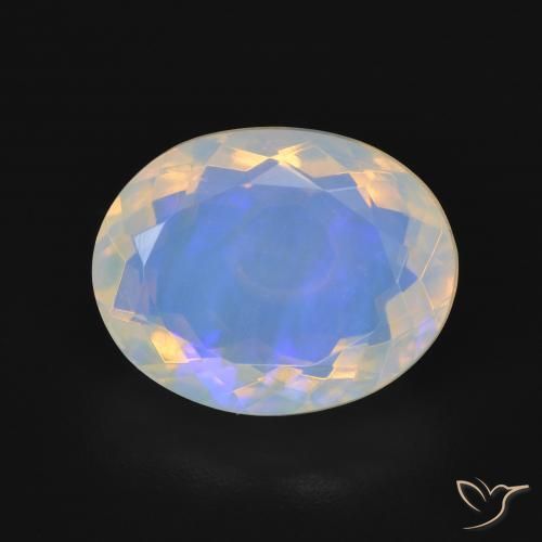 4.17ct Natural Multicolorido Opala, oval, Transparente