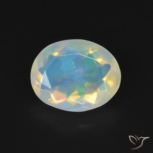 1.08ct Natural Multicolorido Opala, oval, Transparente