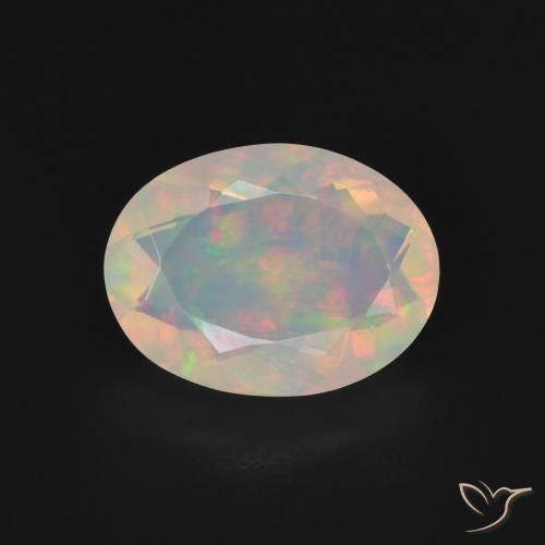 1.51ct Natural Multicolorido Opala, oval, Transparente