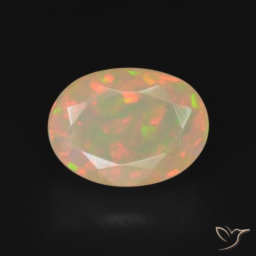 2.18ct Natural Multicolorido Opala, oval, Transparente