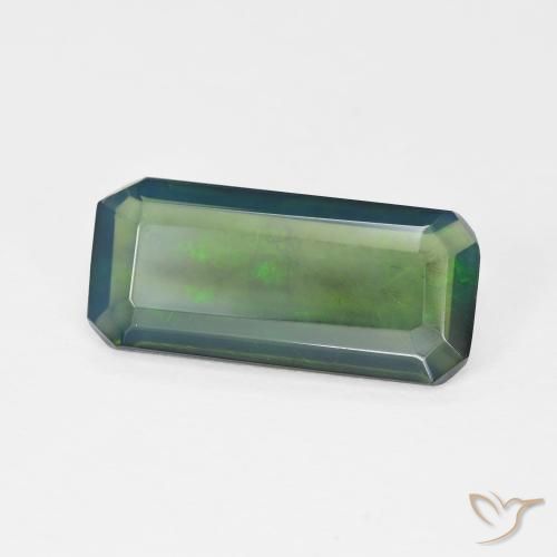 Opala Multicolorido Natural 2.36ct, Corte Octógono / Esmeralda, Transparente