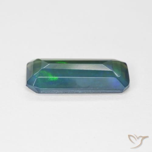Opala Multicolorido Natural 2.36ct, Corte Octógono / Esmeralda, Transparente