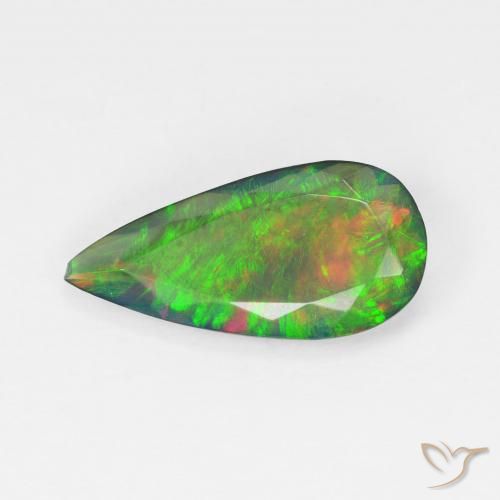 1.78ct Natural Multicolorido Opala, Formato de pêra, Transparente