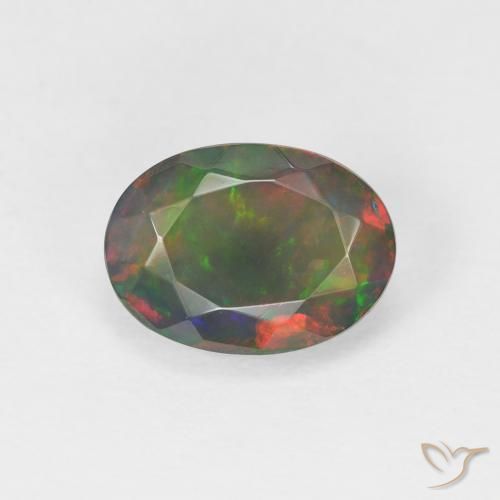 1.65ct Natural Multicolorido Opala, oval, Translúcido