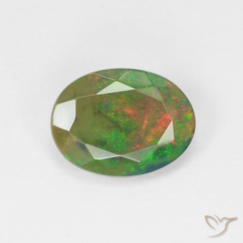 1.60ct Natural Multicolorido Opala, oval, Translúcido