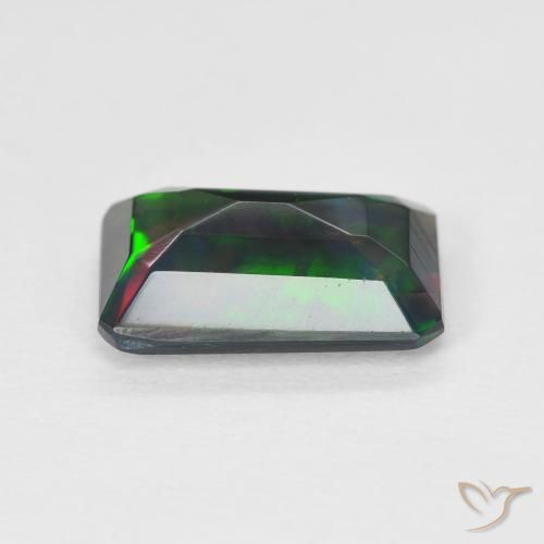 Opala Multicolorido Natural 1.70ct, Corte Octógono / Esmeralda, Translúcido