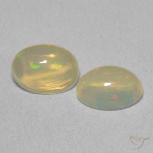 Pedras preciosas de Opala Multicolorido natural de 1.62 ct, oval, Transparente