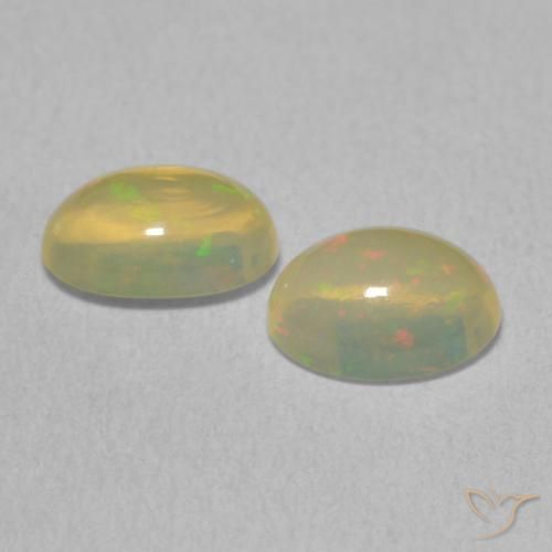 Pedras preciosas de Opala Multicolorido natural de 1.62 ct, oval, Transparente