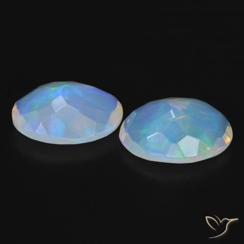 Pedras preciosas de Opala Multicolorido natural de 3.57 ct, oval, Transparente