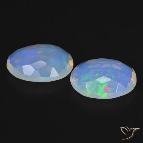 Pedras preciosas de Opala Multicolorido natural de 2.89 ct, oval, Transparente