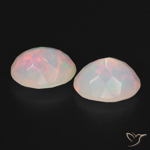 Pedras preciosas de Opala Multicolorido natural de 3.30 ct, oval, Translúcido