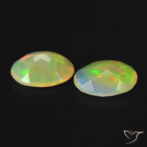 Pedras preciosas de Opala Multicolorido natural de 2.22 ct, oval, Translúcido