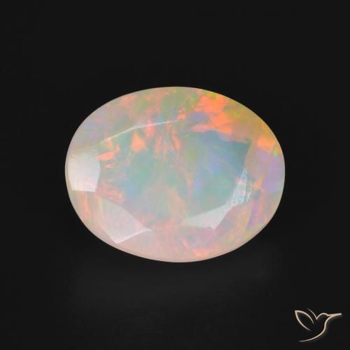 2.57ct Natural Multicolorido Opala, oval, Translúcido