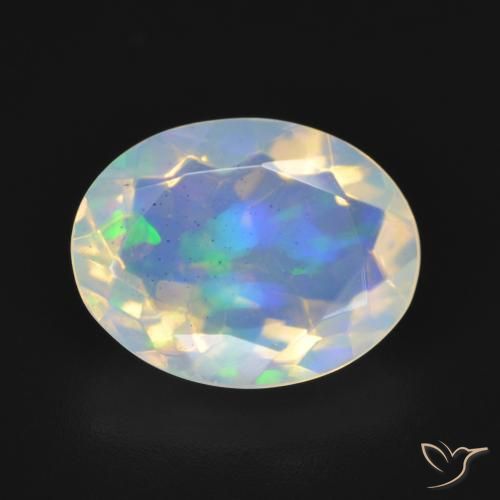 3.60ct Natural Multicolorido Opala, oval, Transparente
