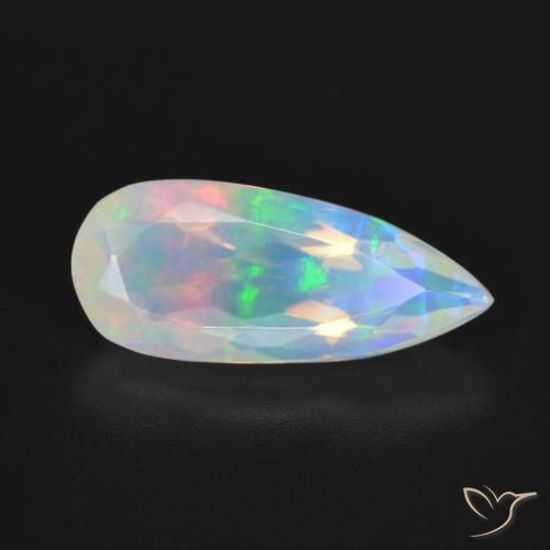 Opala Multicolorido Natural 2.64ct, Formato de pêra, Transparente