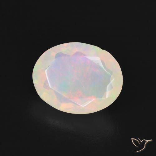Opala Branco multicor Natural 1.62ct, oval, Transparente
