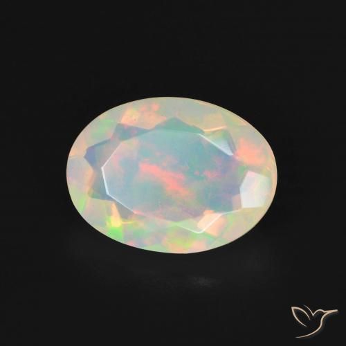 Opala Branco multicor Natural 2.10ct, oval, Transparente