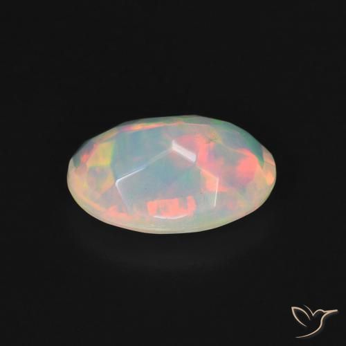 Opala Branco multicor Natural 2.10ct, oval, Transparente